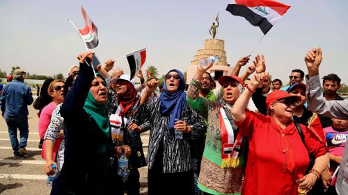 Protesters peacefully exit after sit-in in Baghdad's Green Zone