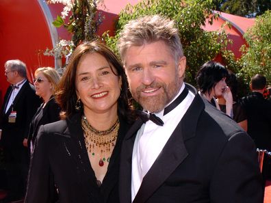 Treat Williams and wife Pam Van Sant during The 56th Annual Primetime Emmy Awards - Red Carpet at The Shrine Auditorium in Los Angeles, California, United States. (Photo by George Pimentel/WireImage)