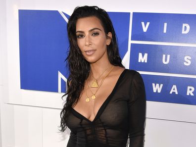 Kim Kardashian West arrives at the MTV Video Music Awards at Madison Square Garden on Sunday, Aug. 28, 2016, in New York, weeks after her Paris robbery.