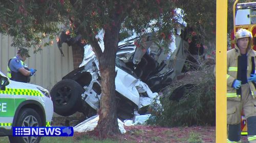 Three young men are dead and two are fighting for life after a car slammed into a home in Perth's eastern suburbs in the early hours of Saturday morning.