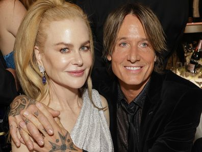 Nicole Kidman and Keith Urban at the 82nd Annual Golden Globe Awards at The Beverly Hilton on January 05, 225 in Beverly Hills, California.