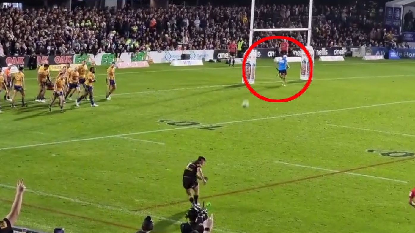 NRL investigating Eels trainer over controversial act during Nathan Cleary conversion kick