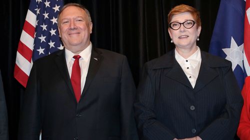 U.S. Secretary of State Mike Pompeo, and Australia's Foreign Minister Marise Payne.