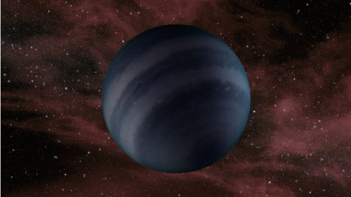 An artist has depicted a dark brown dwarf, similar to the black dwarfs Dr. Matt Caplan predicts will form in the distant future.