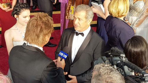 Hacksaw Ridge Director Mel Gibson. (9NEWS/Ehsan Knopf)