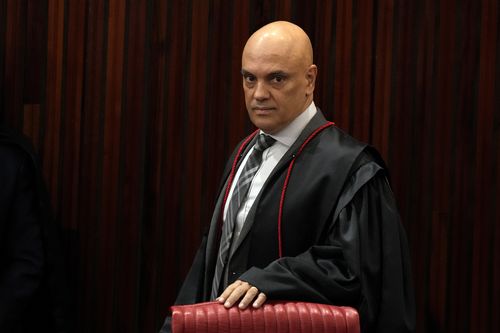 Brazilian Supreme Court Chief Justice Alexandre de Moraes arrives for a court hearing, in Brasilia, Brazil, June 22, 2023.