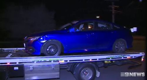 Police pulled this vehicle over after it was spotted driving erratically down a Bendigo street. Picture: 9News 