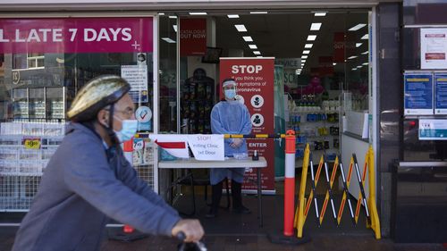 Shoppers in Fairfield before tighter restrictions on movement out of the area come into force.