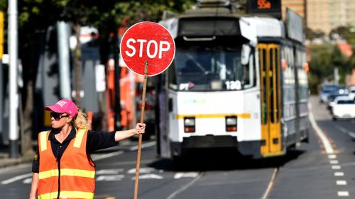 Melbourne's tram tracks pose security problems in the fight against car-related terrorism. (Photo: AAP).