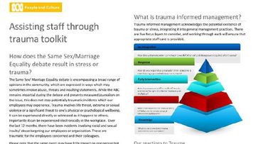 The ABC has developed a tool kit to help staff through trauma.