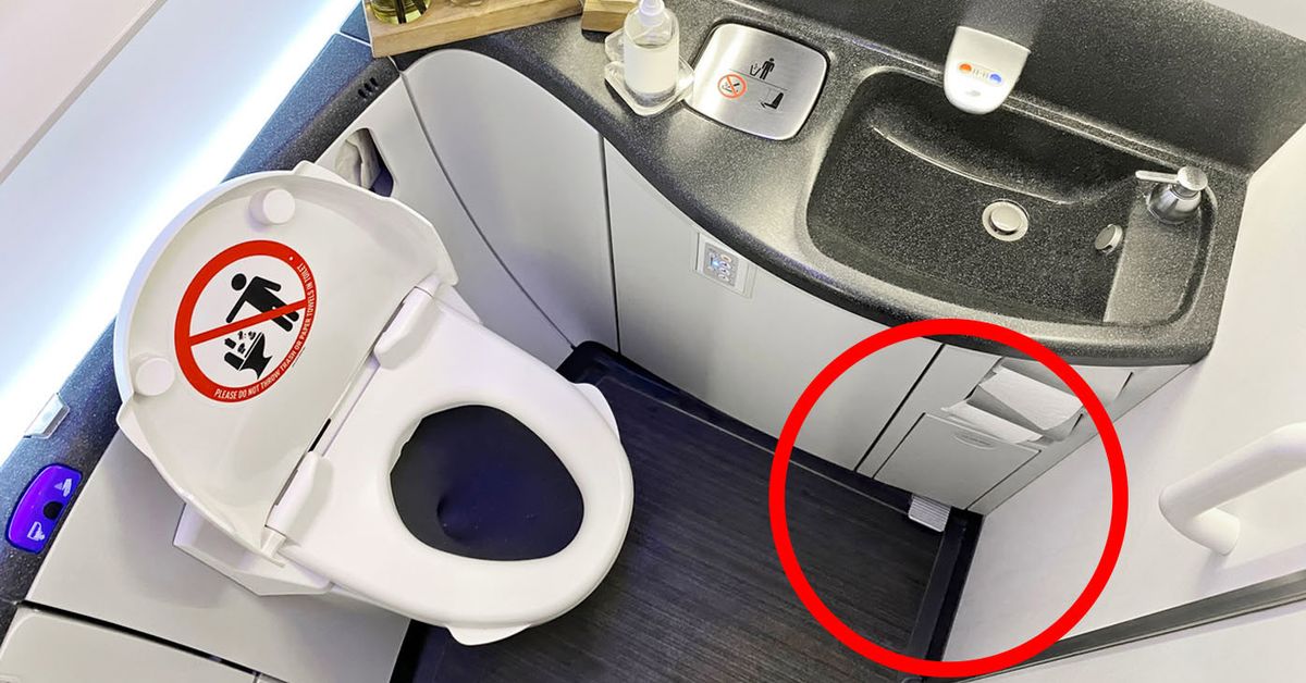 Travellers notice a 'hidden' plane bathroom feature that could help combat germs