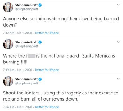 Stephanie Pratt, George Floyd, tweet, shoot looters