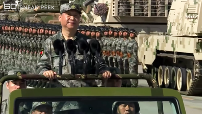China is openly flexing the might of its military - the largest in the world.