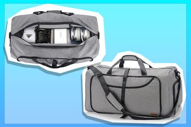 Vogshow Travel Duffel Bag, 75L Foldable Overnight Weekender Bag