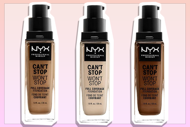 9PR: NYX Professional Makeup Can't Stop Won't Stop Full Coverage Liquid Foundation, Caramel, Fair and Mocha