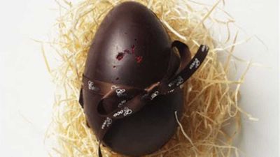 <p>For something truly decadent and egg-ceptional (yes, we went there), <a href="http://cocochocolate.com.au/shop/gifts/easter/coco-organic-dark-chocolate-egg-with-raspberry/" target="_top" draggable="false">Coco Chocolate's organic dark chocolate egg with raspberry</a> is top of our list. It's sheer indulgence and comes in it's own little nest.</p>
<p>RRP - $28.50 for a 12cm egg</p>