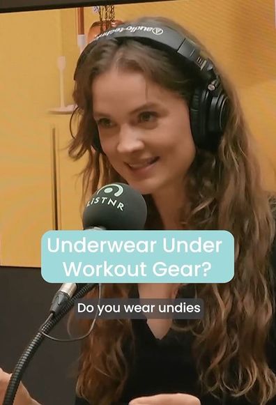 Podcasters Steph Claire Smith and Laura Henshaw sparked debate over wearing underwear beneath activewear.