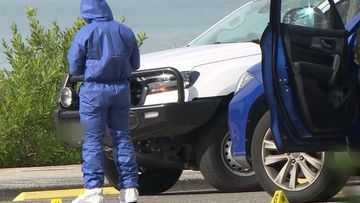 The man was found by a blue SUV in the carpark at Umina on the NSW Central Coast.