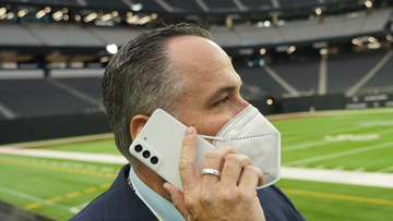 We got a first look at the new Galaxy S21 this morning at the NFL Stadium.