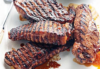Chilli and honey barbecued steak