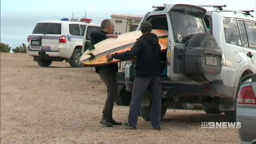 His board was recovered from the water.