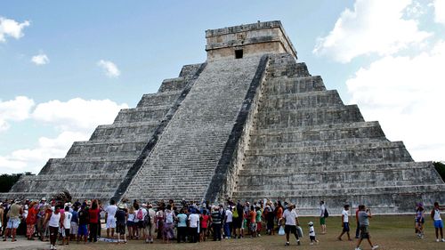 The Kukulkan Pyramid in Chichen Itza, Mexico, an ancient Mayan religious site. (Photo: AP). 