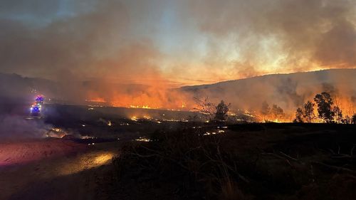 A heatwave fuelled grass fires burning in NSW over the weekend. 