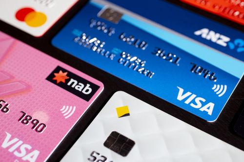 Carta di credito delle quattro grandi banche: ANZ, CBA, NAB e Westpac.