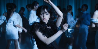 Jenna Ortega stars as Wednesday Addams in the new Netflix reimagining of The Addams Family, Wednesday.