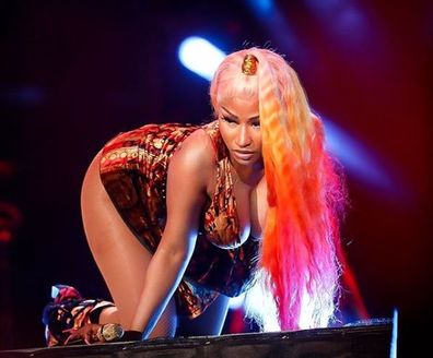 Nicki Minaj wardrobe malfunction: rapper's nipple slip during live