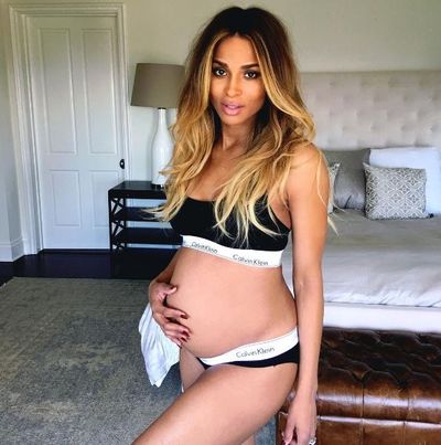 Ciara is comfy in her Calvins.