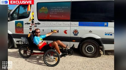 Quick was cycling between the four furthest points of Australia to raise awareness for strokes. 