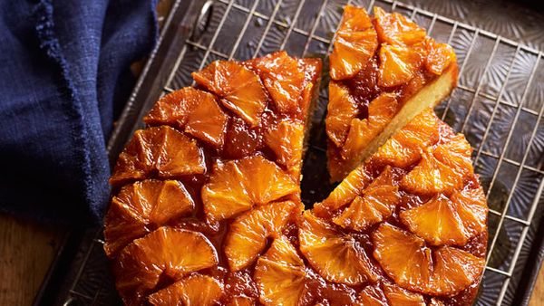 Orange drippy syrup cake