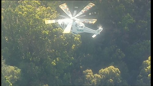 Five ambulance crews and a rescue chopper was deployed to help rescue the man who is understood to have a head and neck injury.