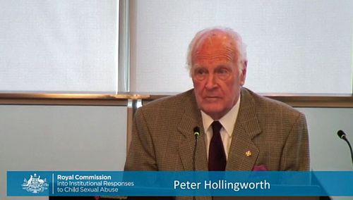 Peter Hollingworth gives evidence to a hearing of the royal commission into child sexual abuse in 2015. (Photo: AAP).