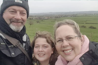 The family of three travelled to Belgium and England at the start of March.