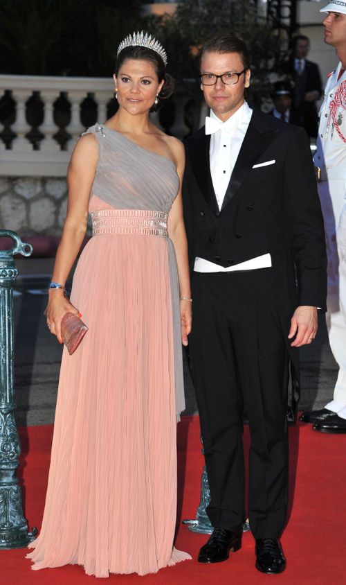 Crown Princess Victoria and Prince Daniel attend the official dinner following the wedding of Prince Albert II and Princess Charlene of Monaco in 2011. (PA)