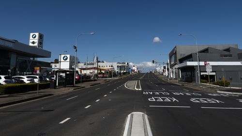 Parramatta, Sydney, during lockdown.