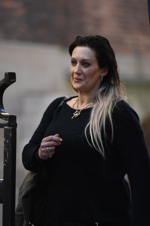 Lyndal Archbold, the fiancee of murdered man Raymond Pasnin, leaves the Supreme Court in Sydney in September. (AAP)