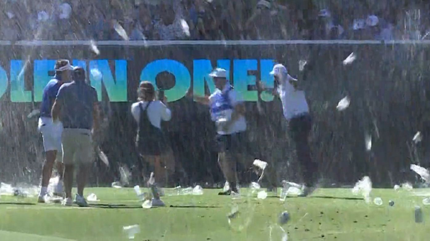 Chase Koepka ignited the crowd at the LIV Golf Adelaide event when he hit a hole-in-one on the party hole.