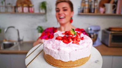 Jane de Graaff whips up a strawberry cloud cake perfect for the strawberry overload right now