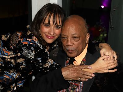 Rashida Jones and Quincy Jones attend Common's 5th Annual Toast to the Arts  at Ysabel on February 22, 2019 in West Hollywood, California. 