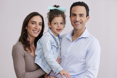 Dr Golly alongside his wife and daughter. 