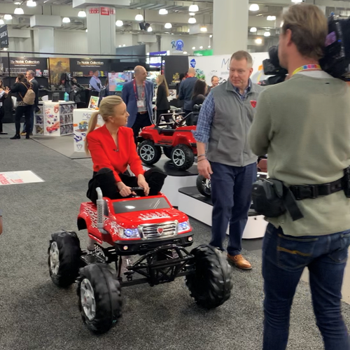 9News US Correspondent Alexis Daish remembers happier memories at the Javits Centre when she attended a toy fair there just last month.