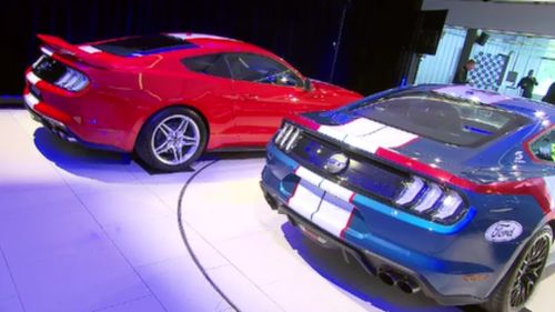 Ready to race: the new Mustang model has been unveiled. (9NEWS)