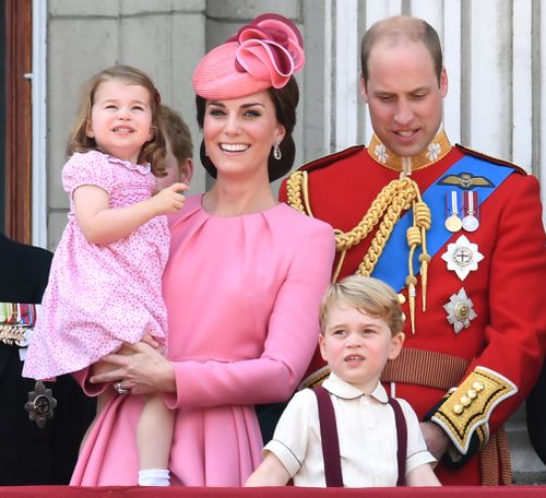 The Cambridges at Buckingham Palace. (PA/AAP)