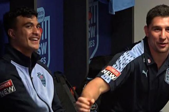 Blues reserve Victor Radley&#x27;s gesture on Joseph Suaalii after the second State of Origin game.