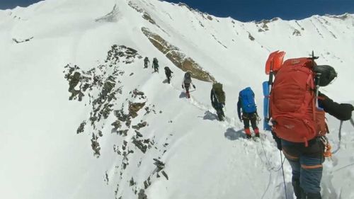 The GoPro footage shows the climbing party at Nanda Devi.