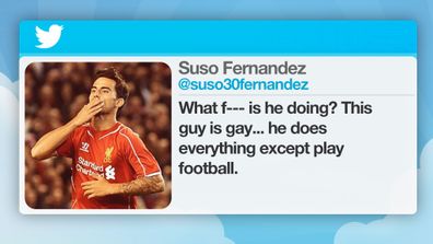 In 2012, 19-year-old Liverpool soccer player Suso tweeted a controversial reply to his fellow team-mate Jose Enrique, who posted a picture of himself getting his teeth whitened.