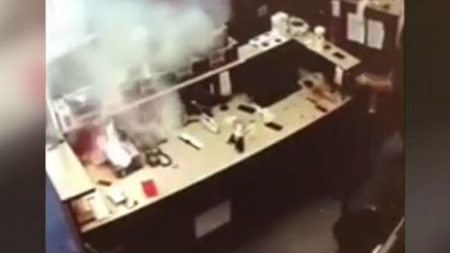 Smoke was shown billowing from the Apple gadget. (13 Action News)